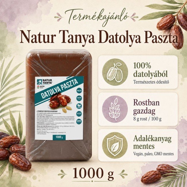 Natur Tanya Datolya paszta - adalékanyag mentes, természetes édesítő. 1000g Natur Tanya Datolya paszta - adalékanyag mentes, természetes édesítő. 1000g