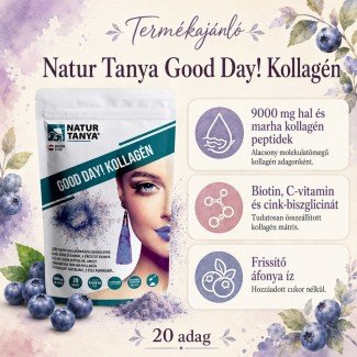 Natur Tanya GOOD DAY hal és marha kollagén peptidek por áfonya 237g