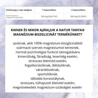 Natur tanya magnézium-biszglicinát kapszula 250db Natur tanya magnézium-biszglicinát kapszula 250db