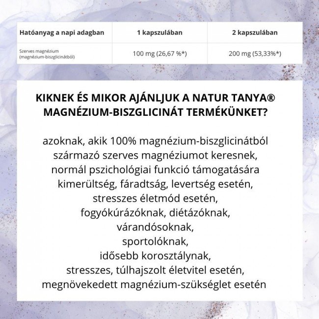 Natur tanya magnézium-biszglicinát kapszula 250db Natur tanya magnézium-biszglicinát kapszula 250db
