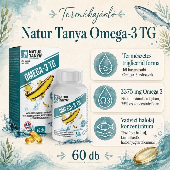 Natur Tanya Mega Omega-3 TG- vadvízi halolaj 60db