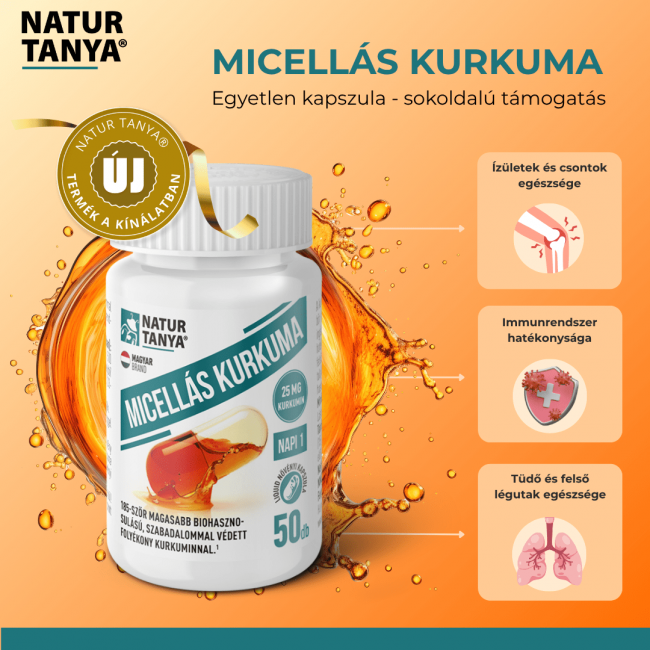 Natur Tanya Micellás kurkuma 50db