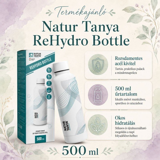 Natur Tanya nemesacél vizes kulacs 24 óráig hidegen 12 óráig melegen tart 500ml Natur Tanya nemesacél vizes kulacs 24 óráig hidegen 12 óráig melegen tart 500ml