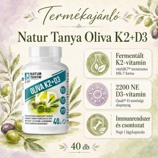 Natur Tanya Oliva K2 és D3-vitamin 40db