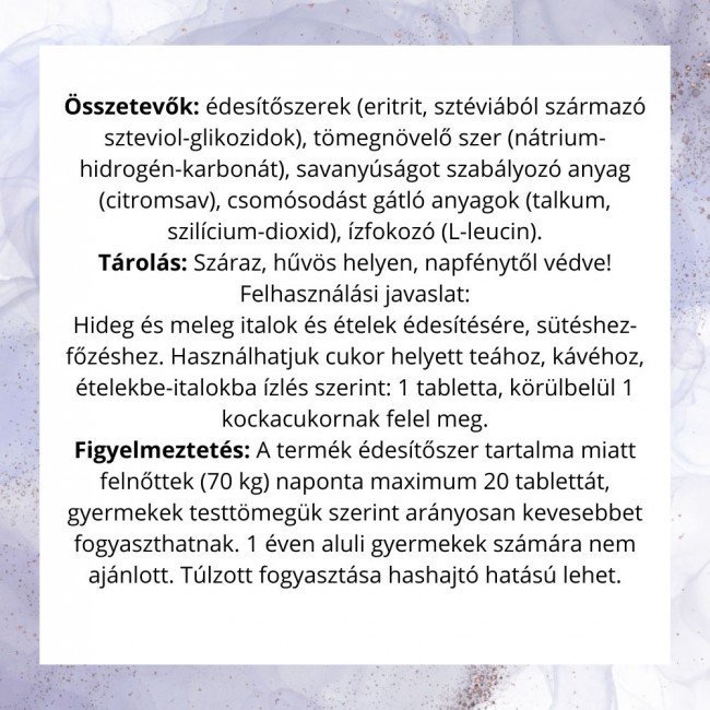 Natur tanya stevia tabletta 200db Natur tanya stevia tabletta 200db