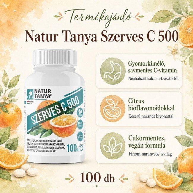 Natur Tanya SZERVES C 500 rágótabletta 100db