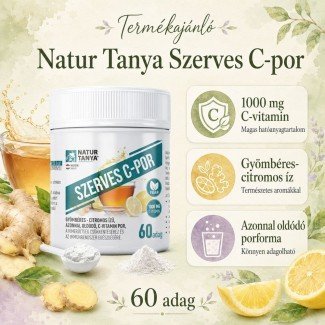 Natur Tanya Szerves C-por gyömbéres - citromos ízű 60 adag 114g