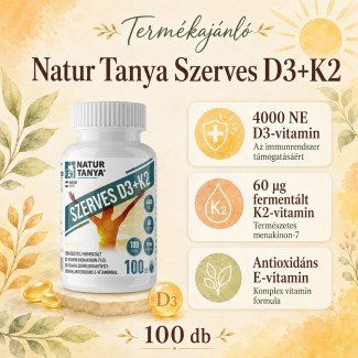 Natur Tanya Szerves D3 és K2-vitamin 100db
