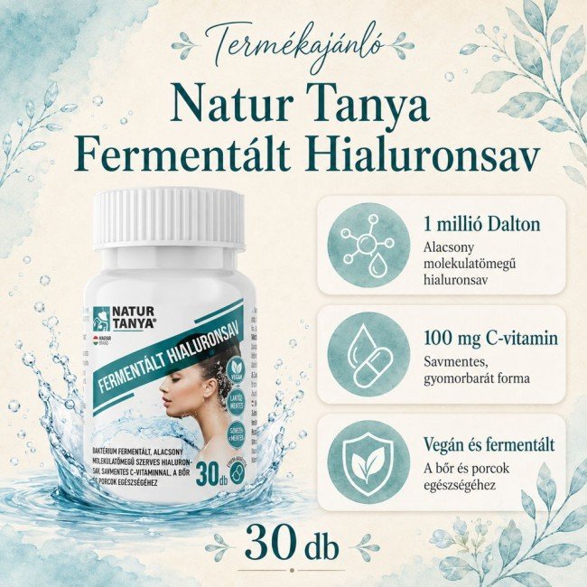 Natur Tanya Szerves, fermentált növényi hialuronsav és C-vitamin tabletta 30db Natur Tanya Szerves, fermentált növényi hialuronsav és C-vitamin tabletta 30db