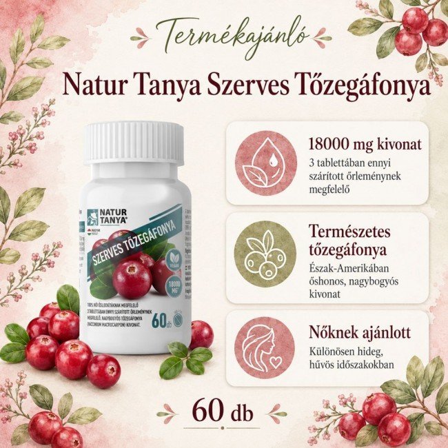 Natur Tanya Szerves Tőzegáfonya/Cranberry FORTE 60db Natur Tanya Szerves Tőzegáfonya/Cranberry FORTE 60db