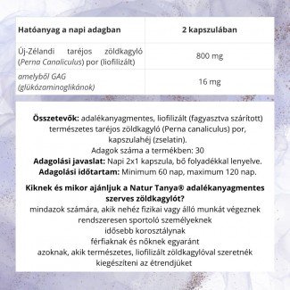 Natur Tanya új-zélandi Zöldkagyló 60db