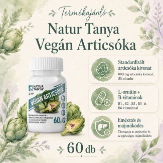 Natur Tanya Vegán Articsóka – Standardizált articsóka kivonat 60db