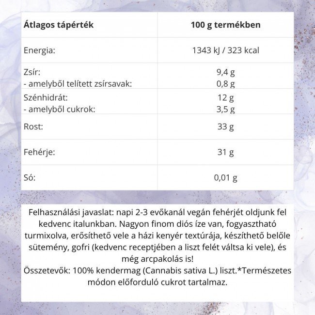 Natur Tanya vegán kender fehérjepor 250g Natur Tanya vegán kender fehérjepor 250g
