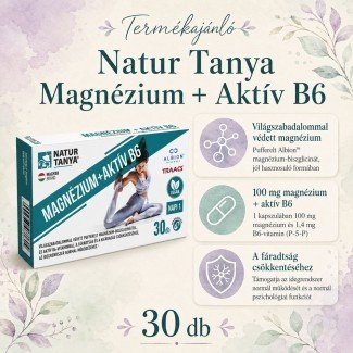 Natur Tanya Vegán Magnézium-biszglicinát-kelát növényi kapszulahéjban 30db Natur Tanya Vegán Magnézium-biszglicinát-kelát növényi kapszulahéjban 30db
