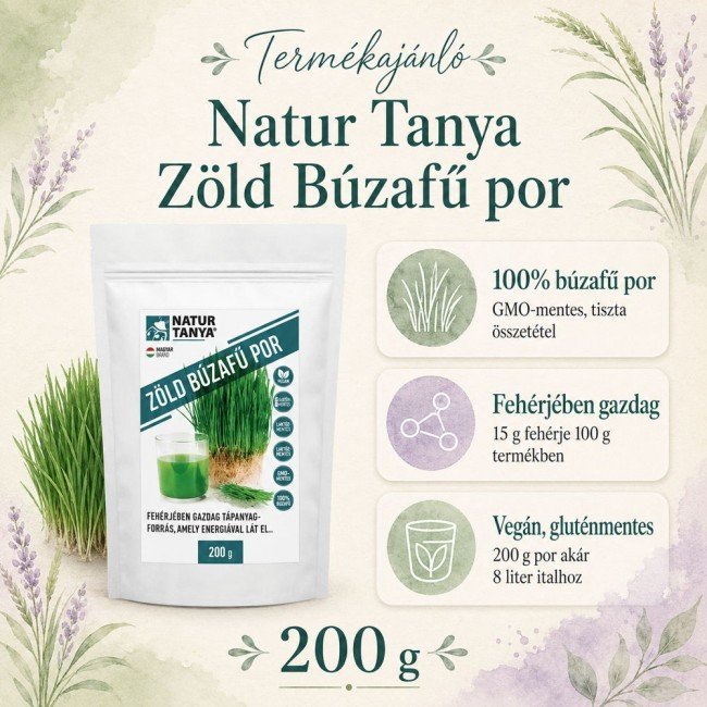 Natur Tanya Vegán zöld búzafű por 200g Natur Tanya Vegán zöld búzafű por 200g
