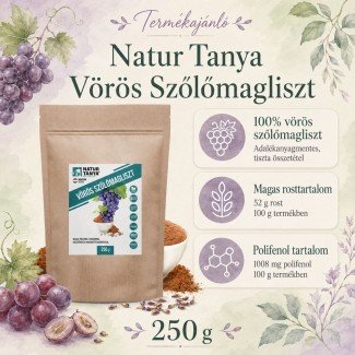 Natur Tanya VÖRÖS SZŐLŐMAG ŐRLEMÉNY 250g