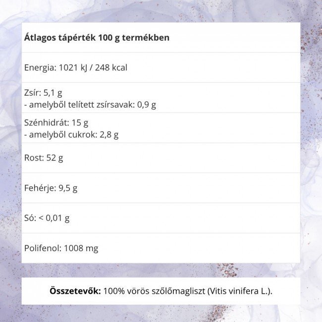 Natur Tanya VÖRÖS SZŐLŐMAG ŐRLEMÉNY 250g Natur Tanya VÖRÖS SZŐLŐMAG ŐRLEMÉNY 250g