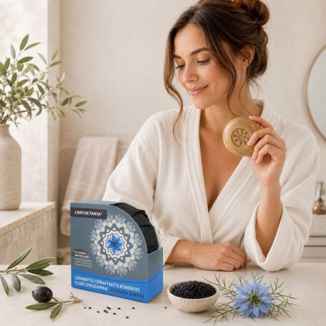 Natur Tanya Najel szíriai feketeköményes olíva színszappan 100g Natur Tanya Najel szíriai feketeköményes olíva színszappan 100g