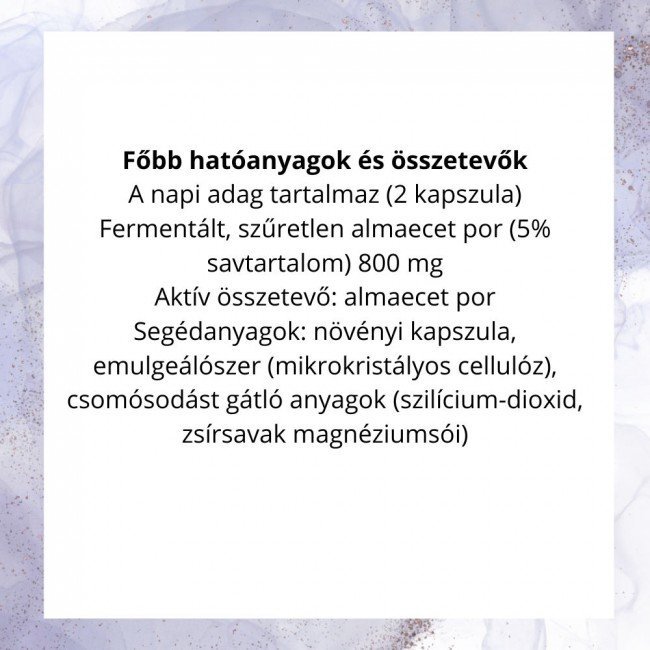 Netamin fermentált szűretlen almaecet 400 mg kapszula 60db Netamin fermentált szűretlen almaecet 400 mg kapszula 60db