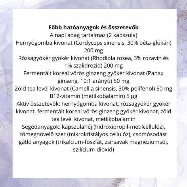 Netamin cordyceps vitalitás komplex kapszula 60db Netamin cordyceps vitalitás komplex kapszula 60db