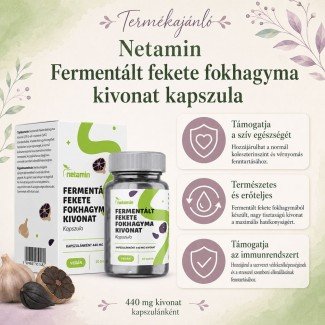 Netamin Fermentált Fekete Fokhagyma kapszula 30db