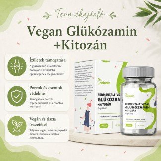 Netamin fermentált vegán glükozamin+kitozán kapszula 90db
