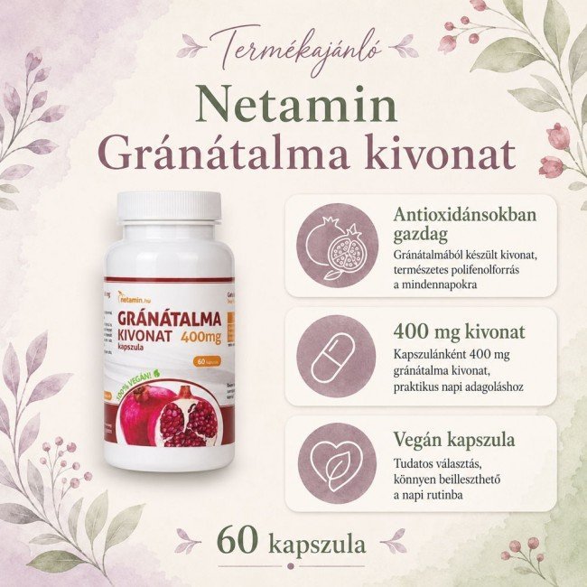 Netamin gránátalma kivonat kapszula 60db Netamin gránátalma kivonat kapszula 60db