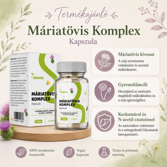 Netamin Máriatövis komplex kapszula 30db Netamin Máriatövis komplex kapszula 30db