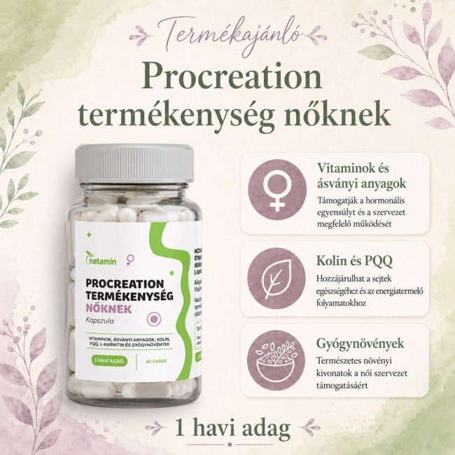 Netamin procreation termékenység nőknek kapszula 60db Netamin procreation termékenység nőknek kapszula 60db
