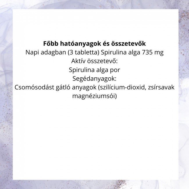 Netamin spirulina alga tabletta 360db Netamin spirulina alga tabletta 360db