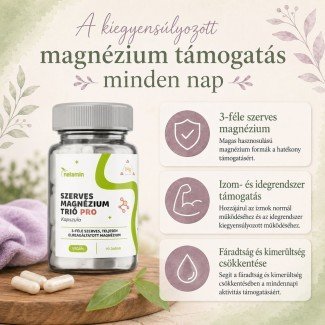 Netamin szerves magnézium trió tabletta 60db Netamin szerves magnézium trió tabletta 60db