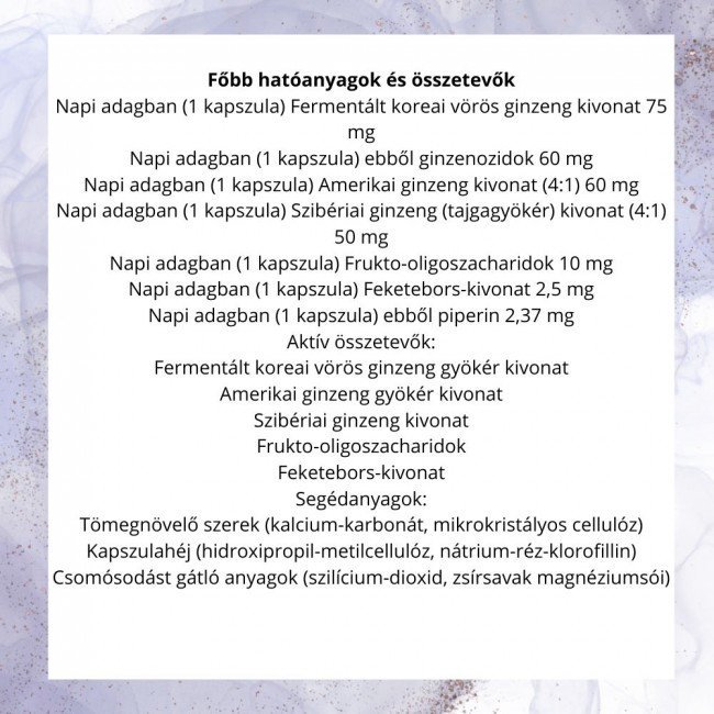 Netamin tripla ginzeng étrend-kiegészítő kapszula 30db Netamin tripla ginzeng étrend-kiegészítő kapszula 30db