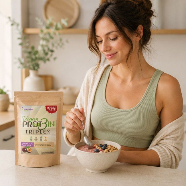 Netamin vegan prot3in triplex fehérjepor-maracuja 550g Netamin vegan prot3in triplex fehérjepor-maracuja 550g