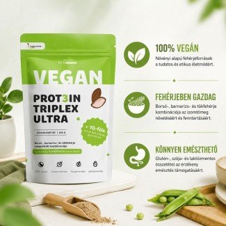 Netamin vegan prot3in triplex ultra fehérjepor csokoládé 450g Netamin vegan prot3in triplex ultra fehérjepor csokoládé 450g