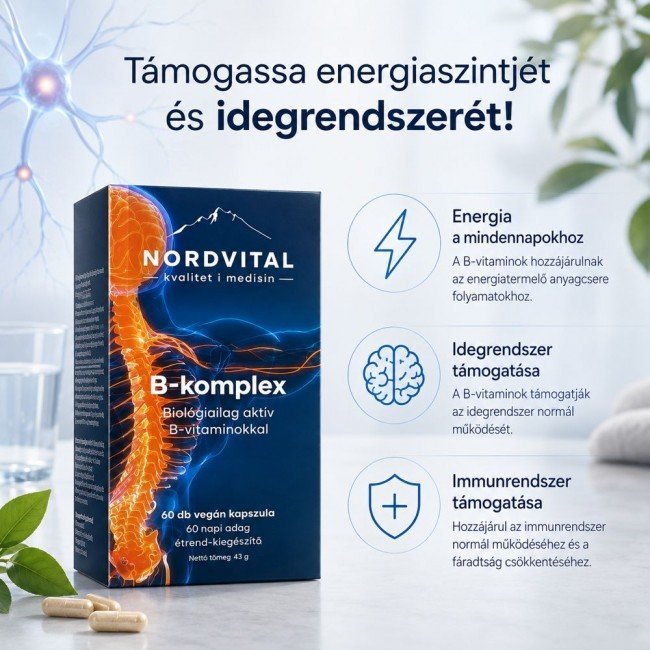 Nordvital b-komplex vegán kapszula 60db Nordvital b-komplex vegán kapszula 60db