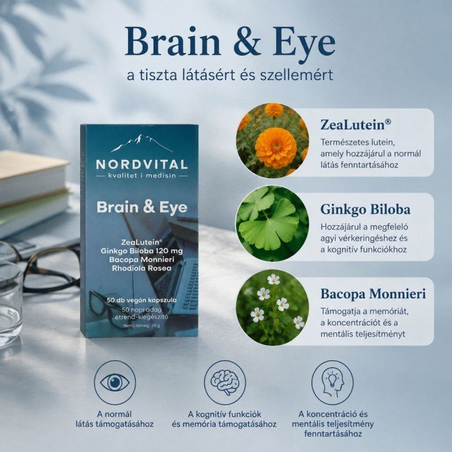 Nordvital brain and eye lágyzselatin kapszula 50db Nordvital brain and eye lágyzselatin kapszula 50db