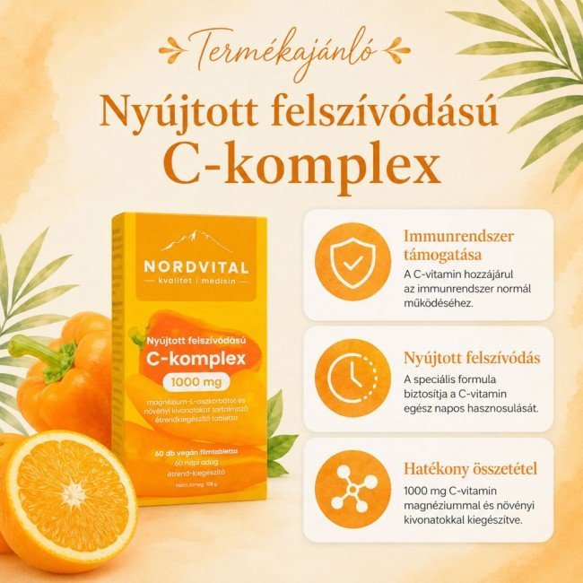 Nordvital C-vitamin komplex Retard 1000mg 60 db Nordvital C-vitamin komplex Retard 1000mg 60 db
