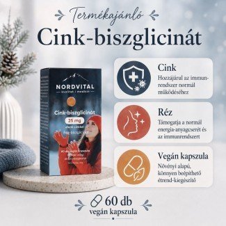 Nordvital cink-biszglicinát vegán kapszula 60db