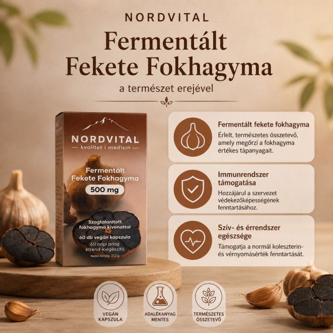 Nordvital fekete fokhagyma kapszula 60db Nordvital fekete fokhagyma kapszula 60db