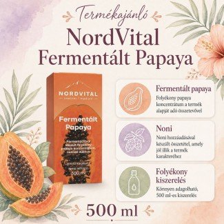 Nordvital fermentált papaya koncentrátum+noni 500ml