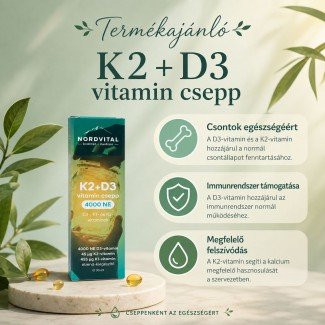 Nordvital k2+d3 cseppek 30ml