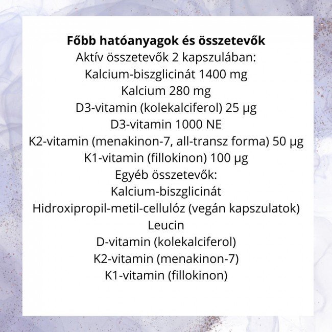 Nordvital kalcium-biszglicinát 75mg kapszula 60db Nordvital kalcium-biszglicinát 75mg kapszula 60db