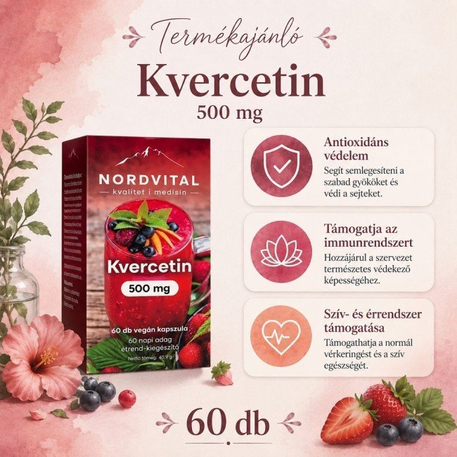 Nordvital kvercetin vegán kapszula 60db Nordvital kvercetin vegán kapszula 60db