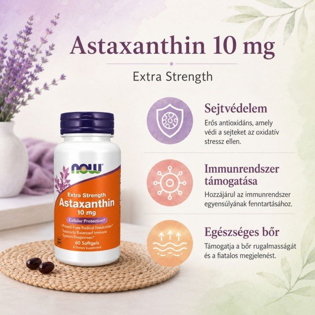 NOW ASTAXANTHIN 10 MG LÁGYZSEL.KAPSZULA 60DB NOW ASTAXANTHIN 10 MG LÁGYZSEL.KAPSZULA 60DB