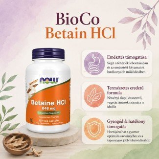 Now Betain HCI 648 mg 120 db Now Betain HCI 648 mg 120 db