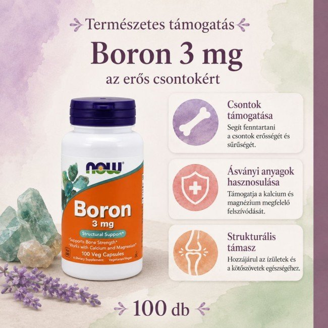 Now Boron 3 mg kapszula 100 db Now Boron 3 mg kapszula 100 db