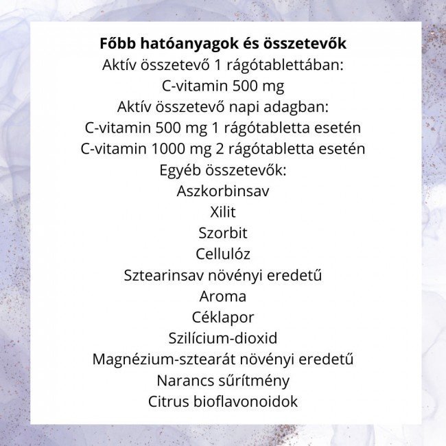 Now c-500 narancs ízű rágótabletta 100db
