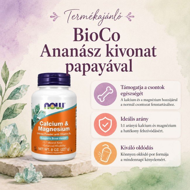Now Calcium & Magnesium por D vitaminnal 227g Now Calcium & Magnesium por D vitaminnal 227g