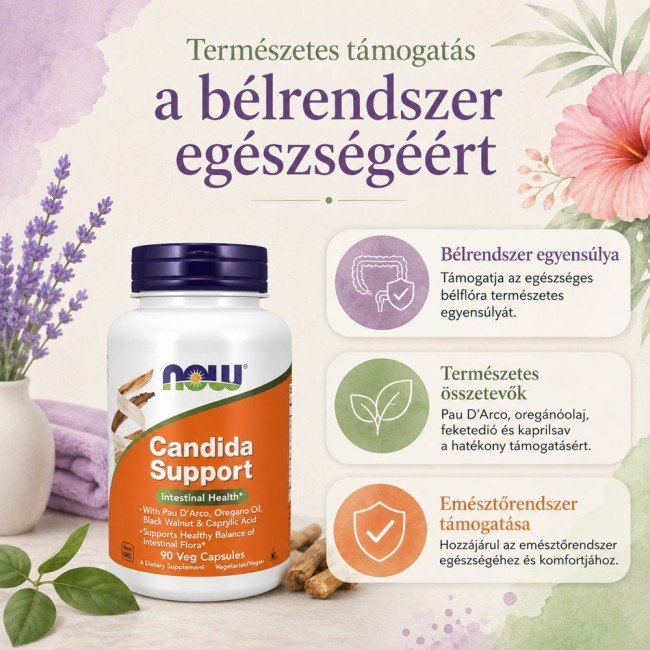 Now Candida Support kapszula 90db Now Candida Support kapszula 90db