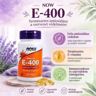 Now e-vitamin 400ne természetes kevert tokoferolokkal lágykapszula 100db